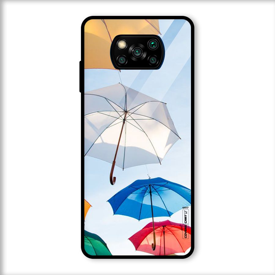 Umbrella Sky Glass Back Case for Poco X3