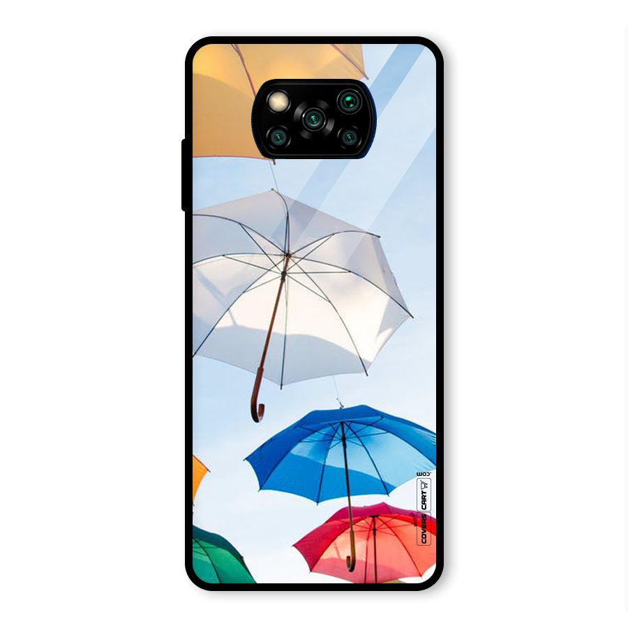 Umbrella Sky Glass Back Case for Poco X3 Pro