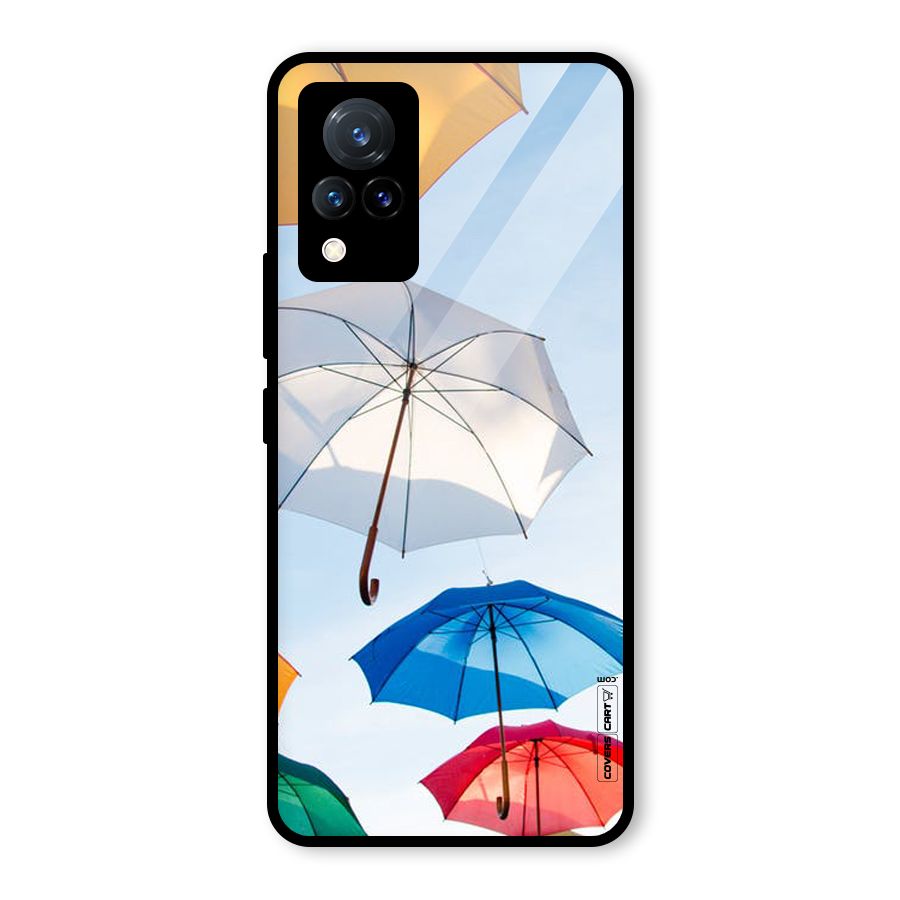 Umbrella Sky Glass Back Case for Vivo V21 5G