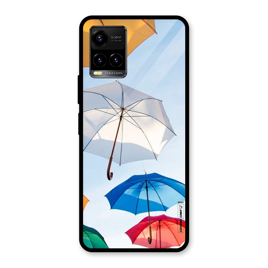 Umbrella Sky Glass Back Case for Vivo Y21A
