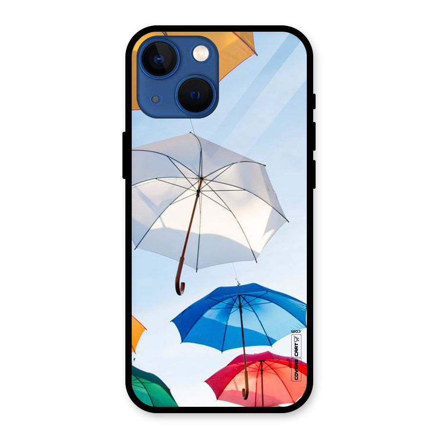 Umbrella Sky Glass Back Case for iPhone 13 Mini
