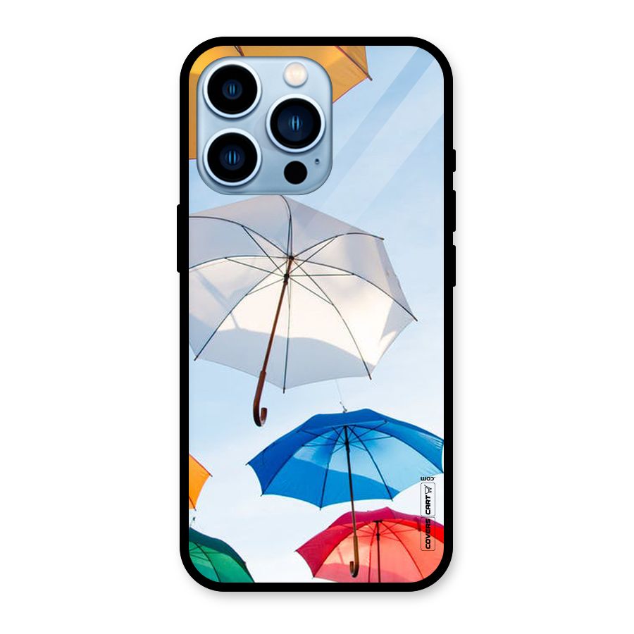 Umbrella Sky Glass Back Case for iPhone 13 Pro