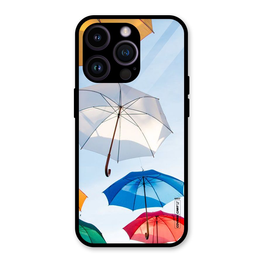 Umbrella Sky Glass Back Case for iPhone 14 Pro