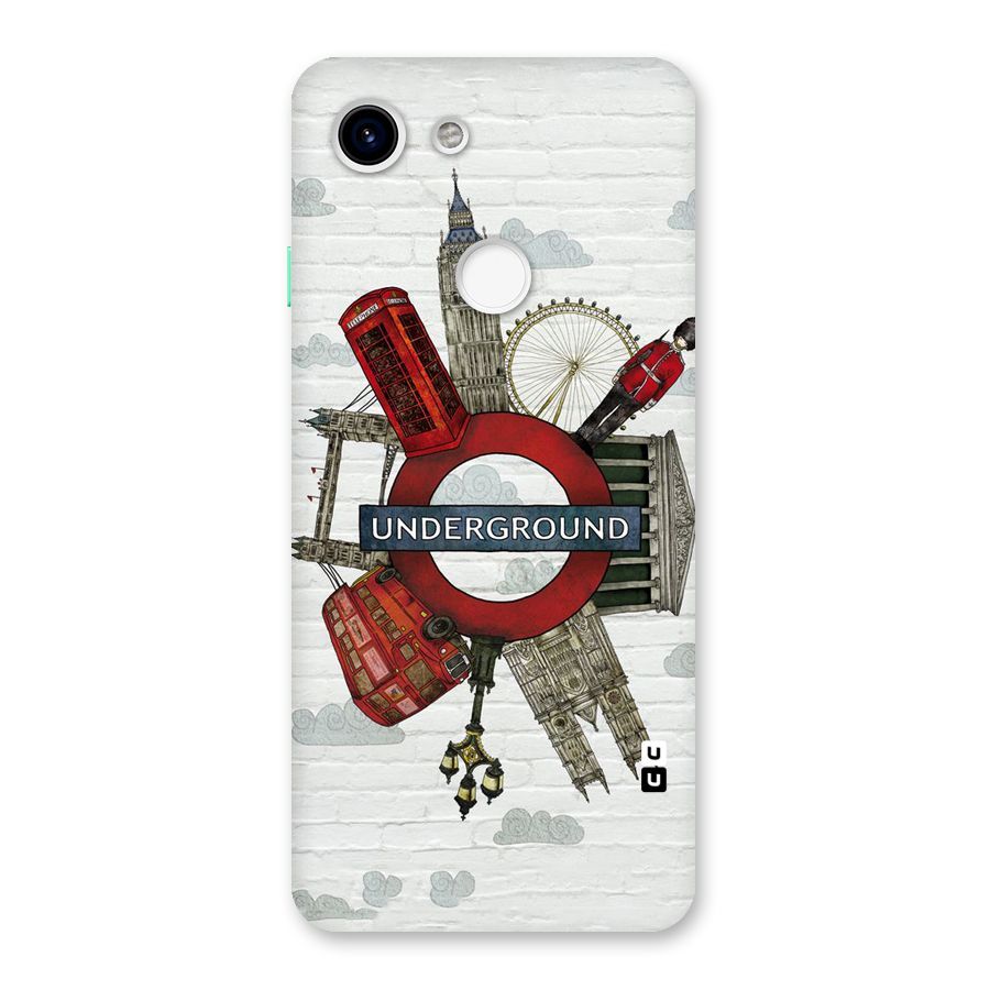 Underground Design Back Case for Google Pixel 3