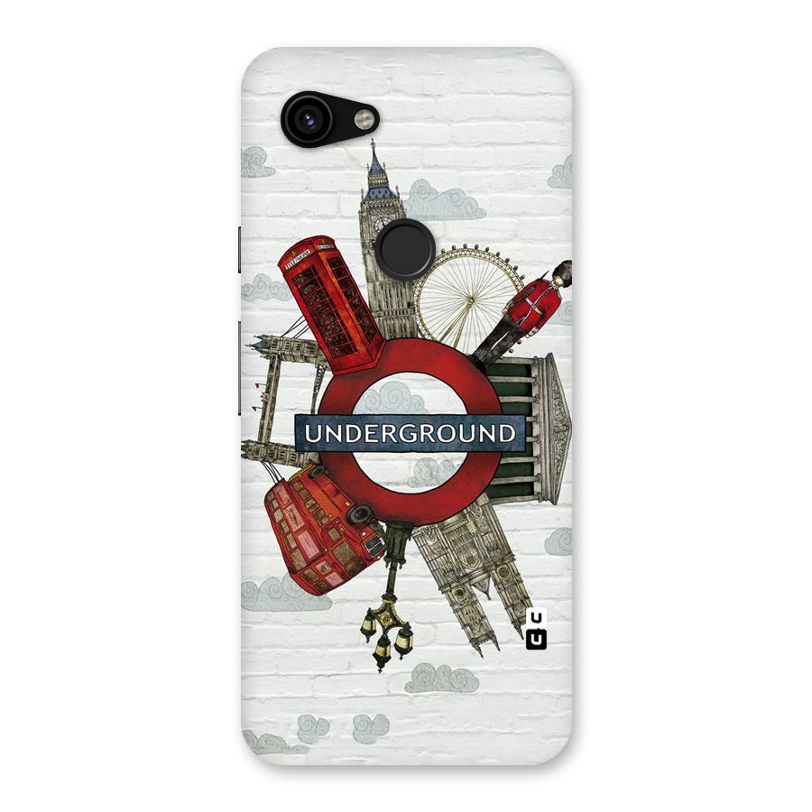 Underground Design Back Case for Google Pixel 3a