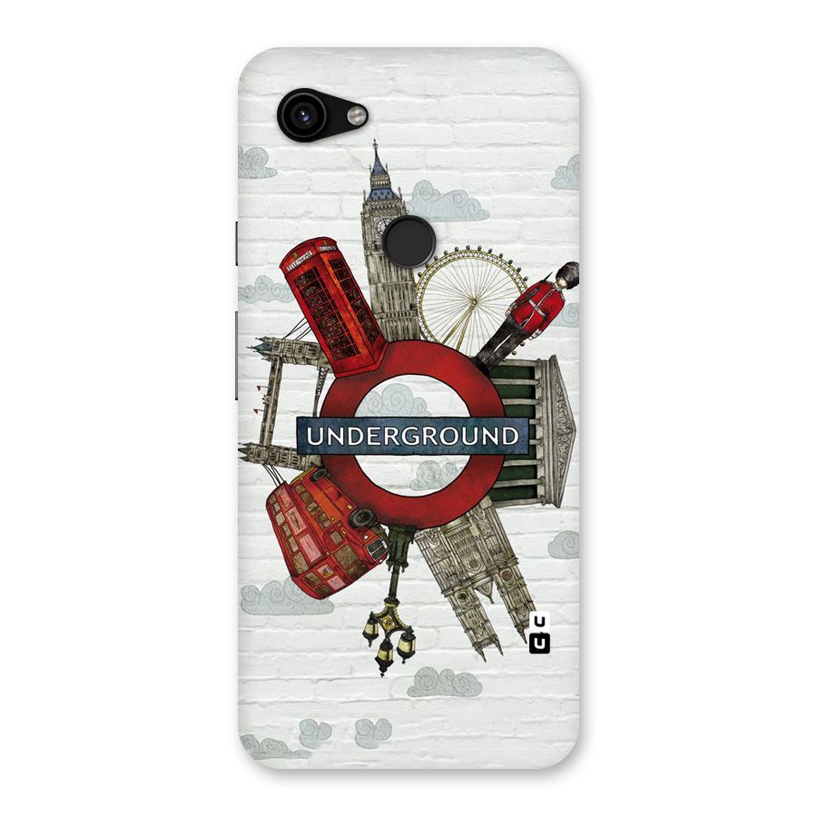 Underground Design Back Case for Google Pixel 3a XL