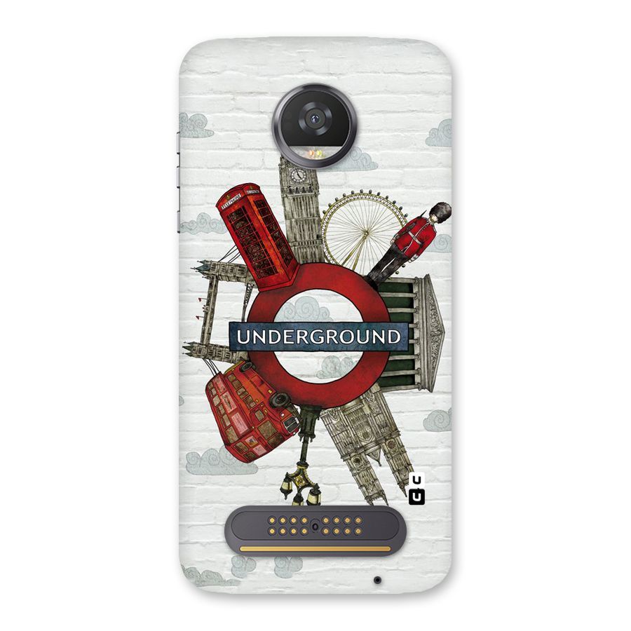 Underground Design Back Case for Moto Z2 Play