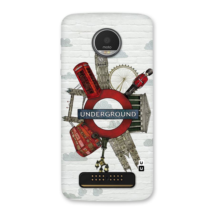 Underground Design Back Case for Moto Z Play