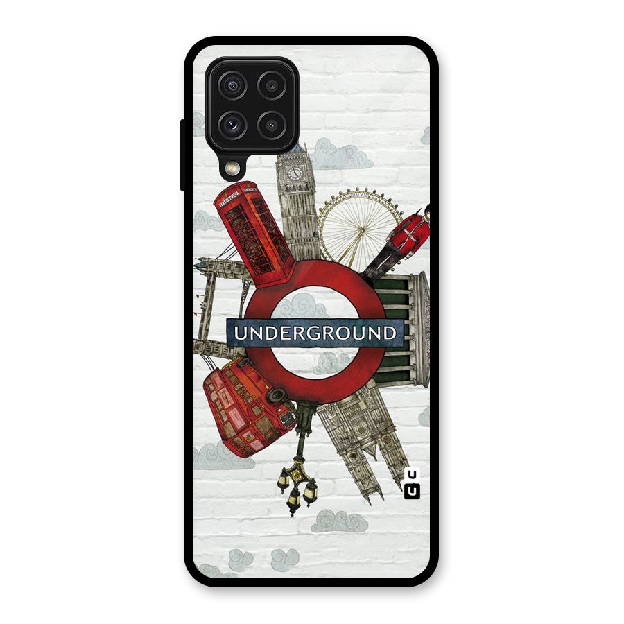 Underground Design Glass Back Case for Galaxy A22 4G