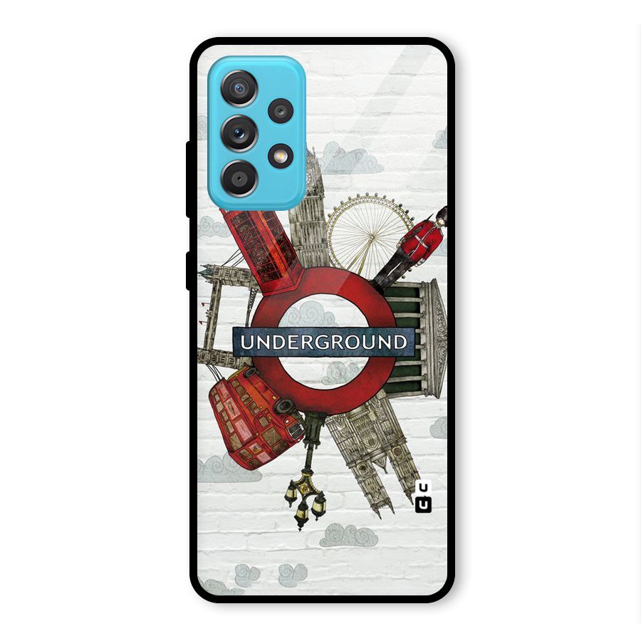 Underground Design Glass Back Case for Galaxy A52