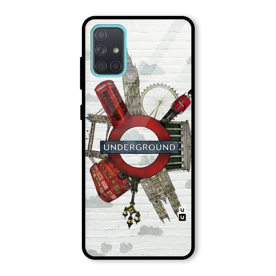 Underground Design Glass Back Case for Galaxy A71