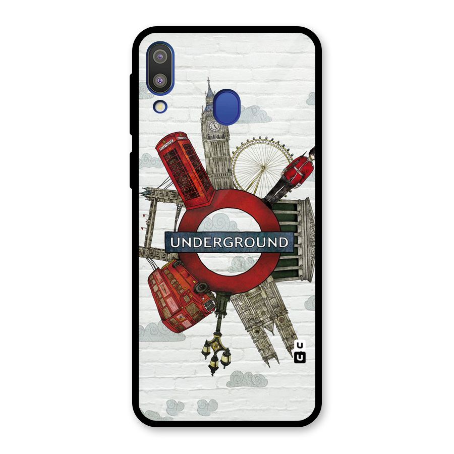 Underground Design Glass Back Case for Galaxy M20