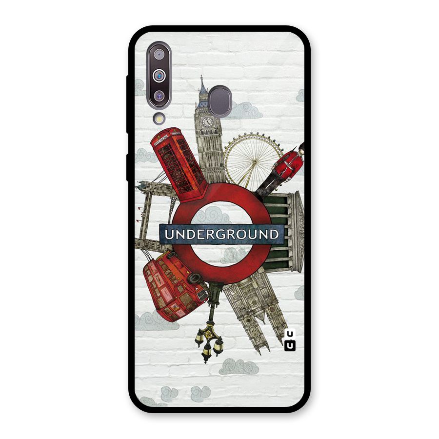 Underground Design Glass Back Case for Galaxy M30