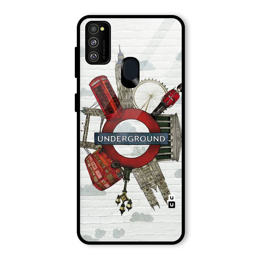 Underground Design Glass Back Case for Galaxy M30s