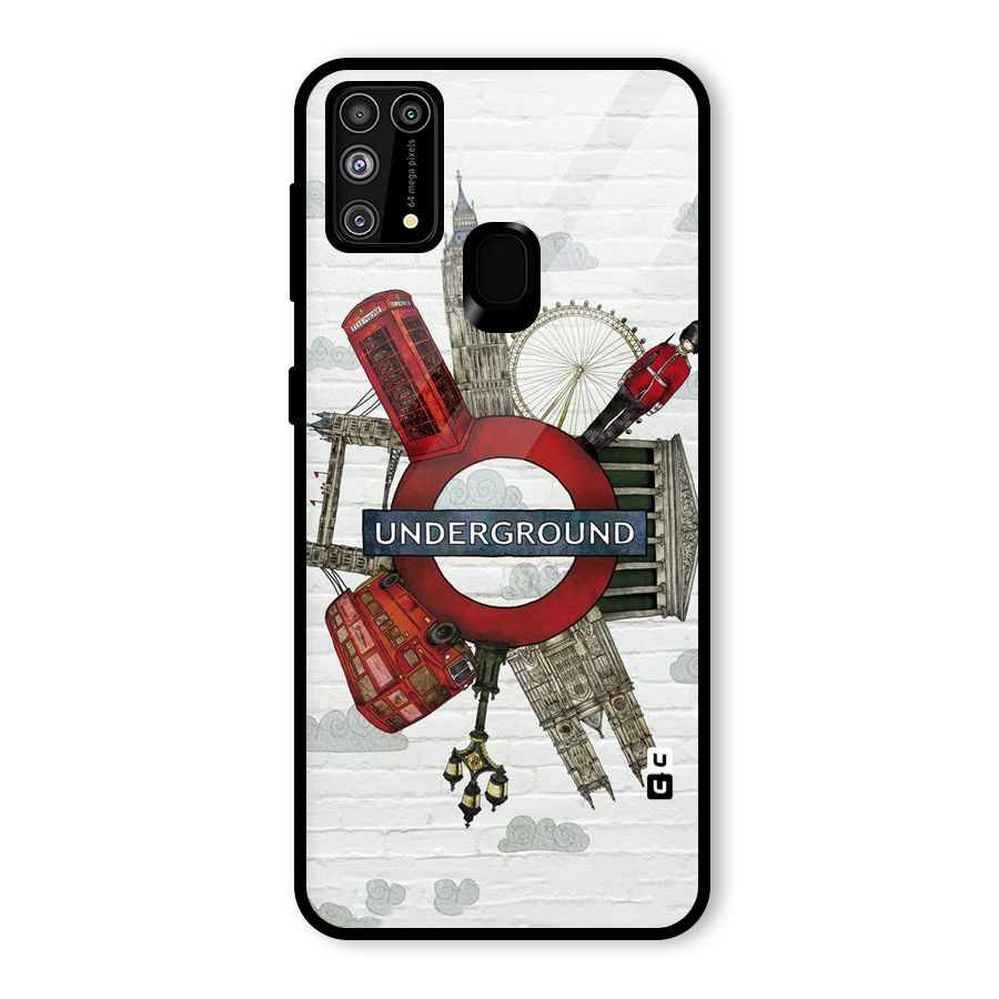 Underground Design Glass Back Case for Galaxy M31