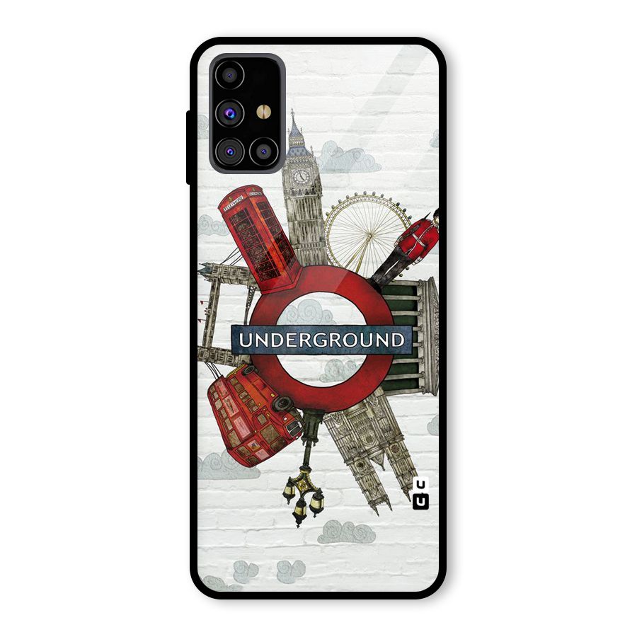 Underground Design Glass Back Case for Galaxy M31s