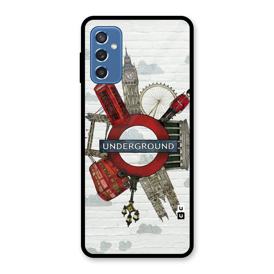 Underground Design Glass Back Case for Galaxy M52 5G