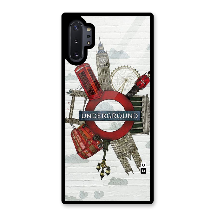 Underground Design Glass Back Case for Galaxy Note 10 Plus