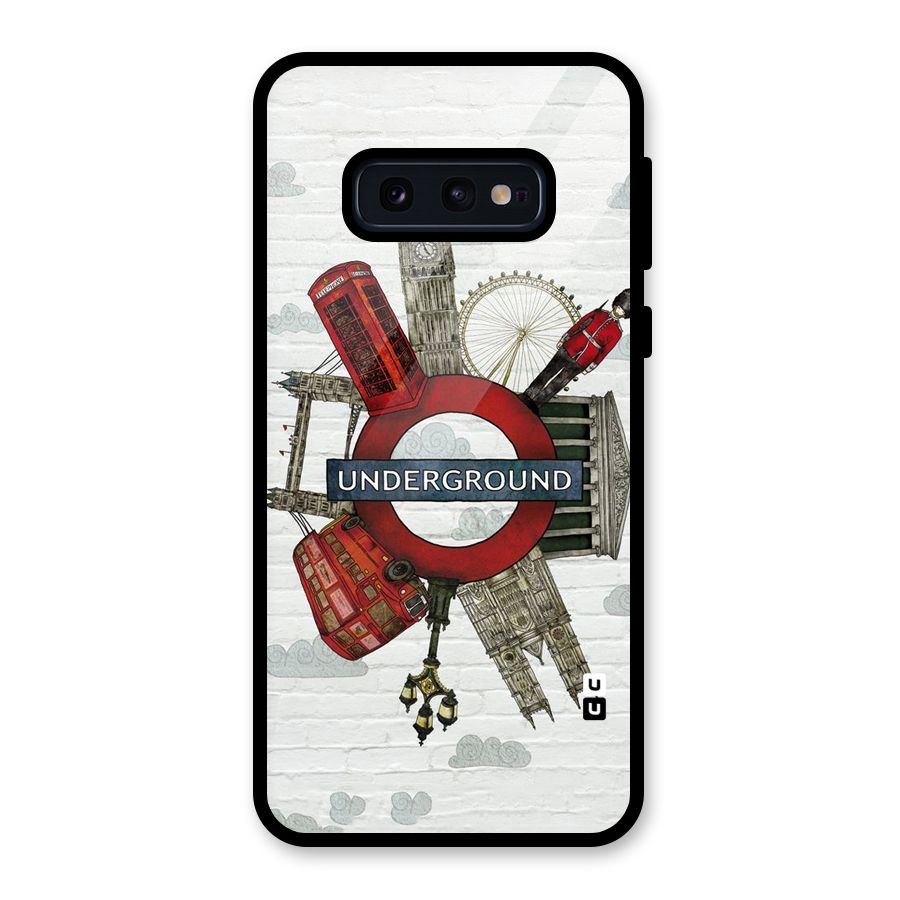 Underground Design Glass Back Case for Galaxy S10e