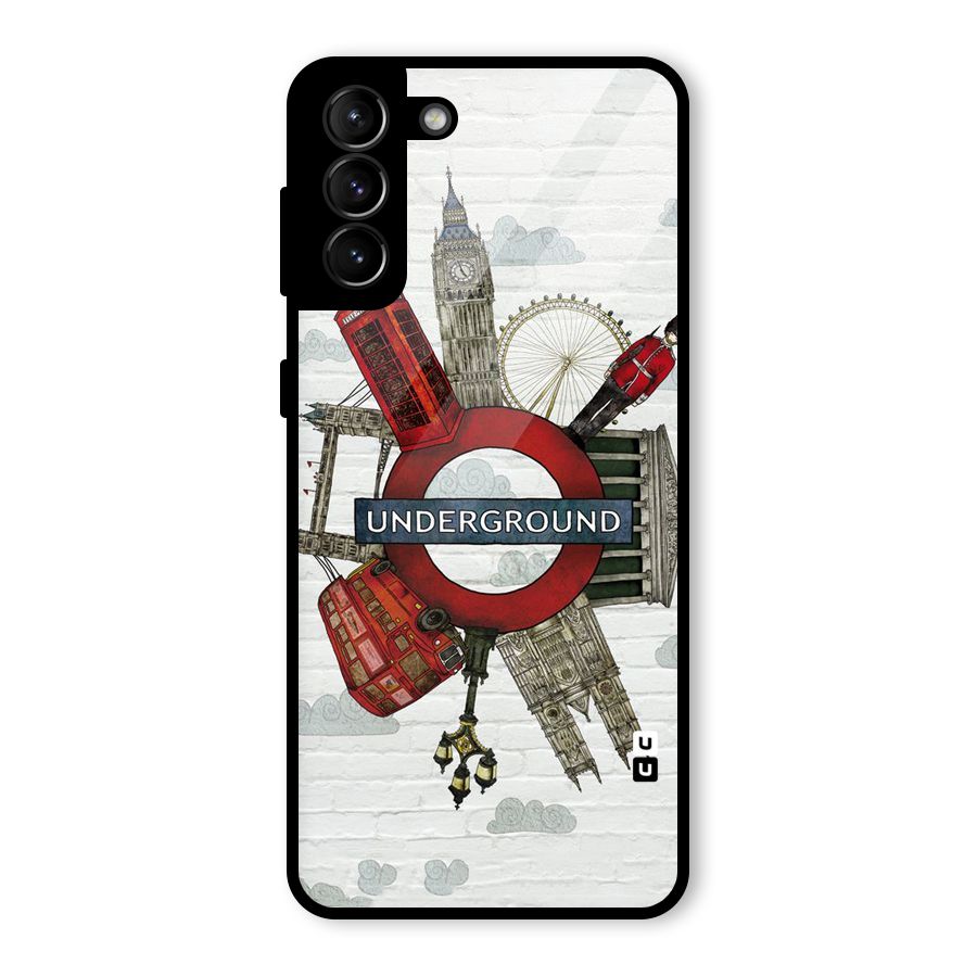 Underground Design Glass Back Case for Galaxy S21 Plus