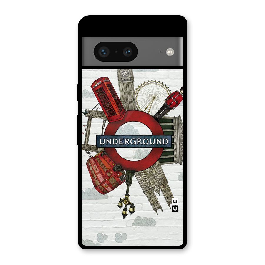Underground Design Glass Back Case for Google Pixel 7