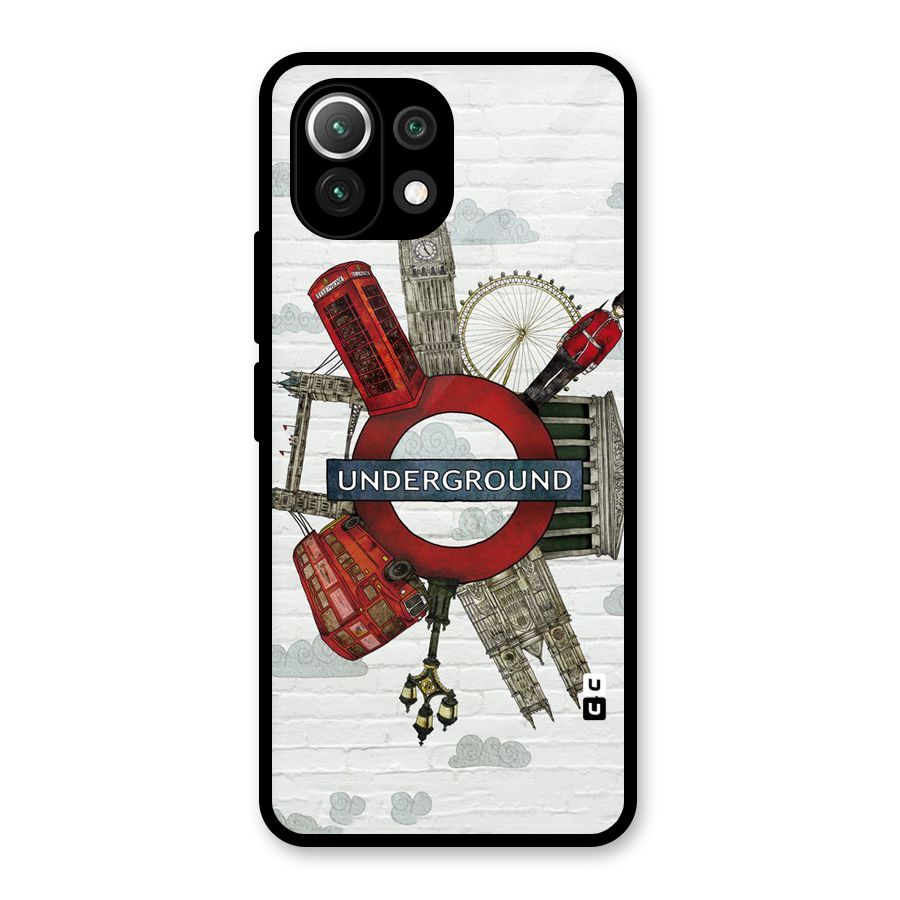 Underground Design Glass Back Case for Mi 11 Lite