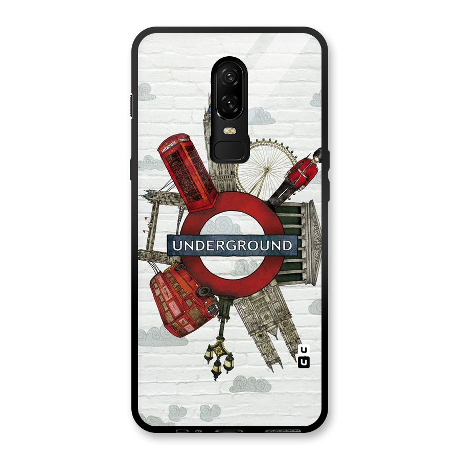 Underground Design Glass Back Case for OnePlus 6