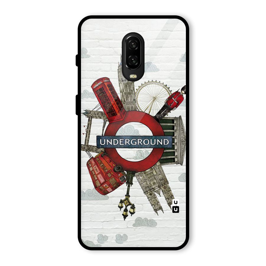 Underground Design Glass Back Case for OnePlus 6T