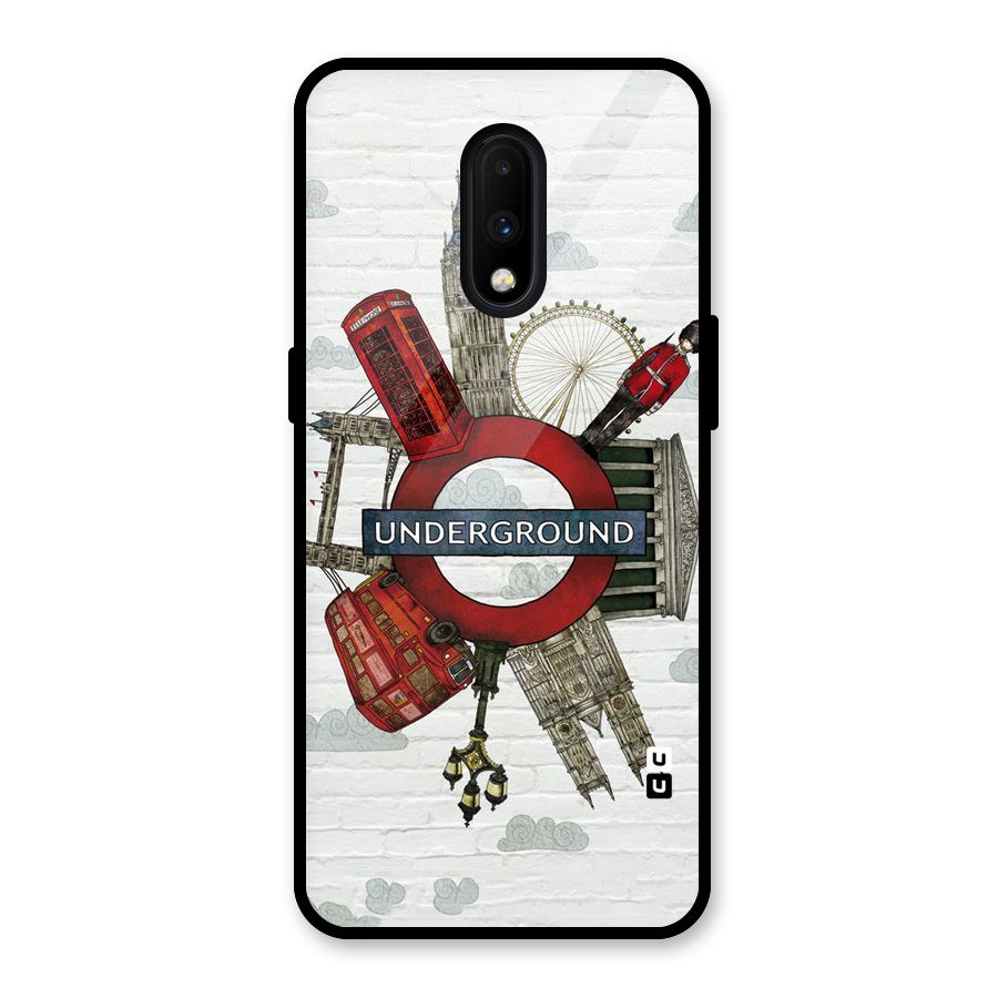 Underground Design Glass Back Case for OnePlus 7