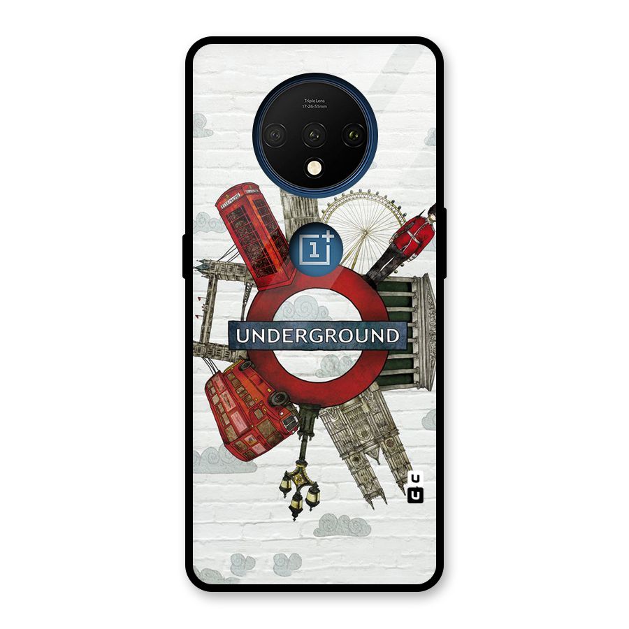Underground Design Glass Back Case for OnePlus 7T