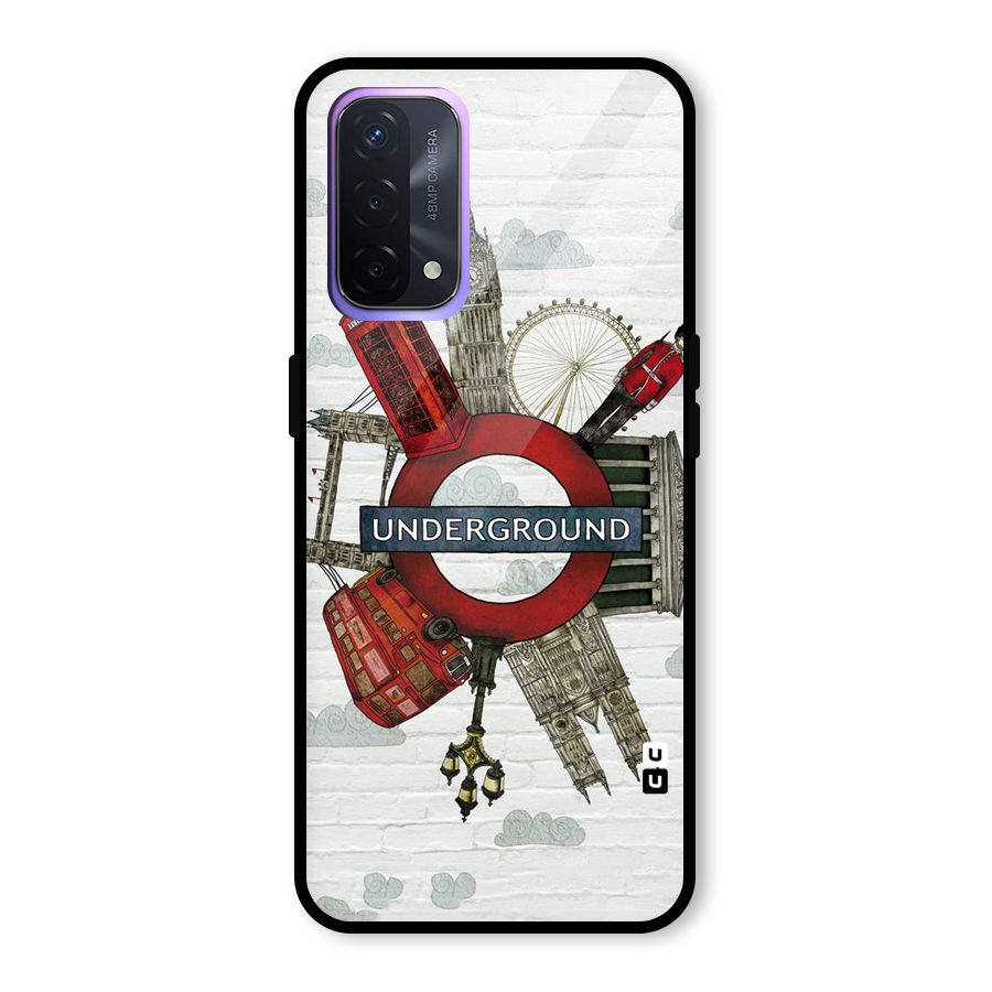 Underground Design Glass Back Case for Oppo A74 5G
