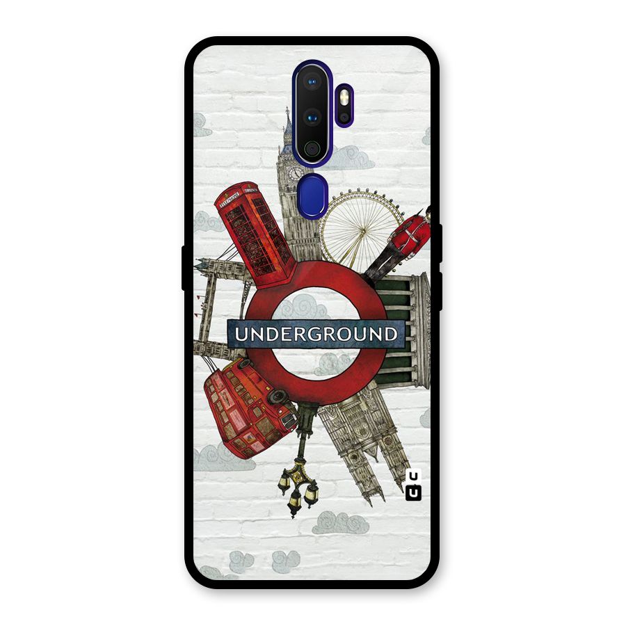 Underground Design Glass Back Case for Oppo A9 (2020)