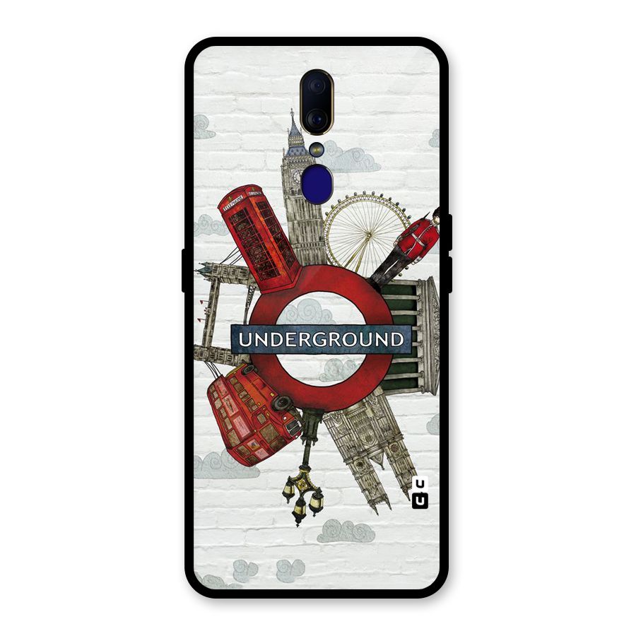 Underground Design Glass Back Case for Oppo F11