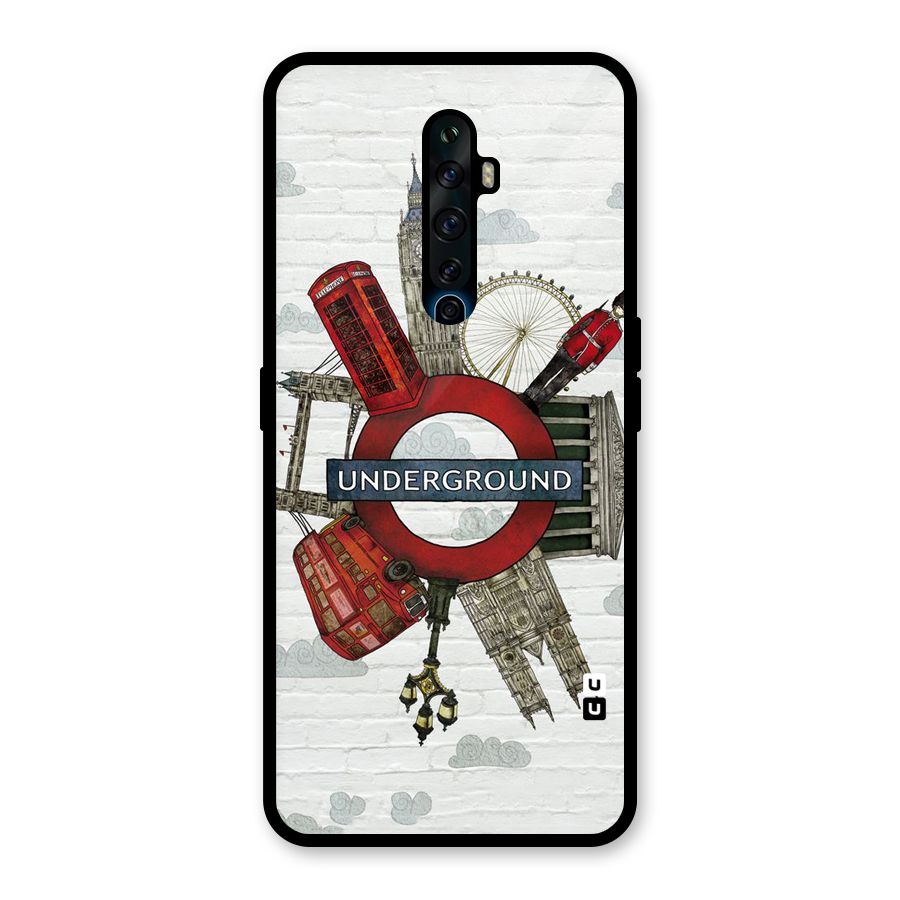 Underground Design Glass Back Case for Oppo Reno2 F