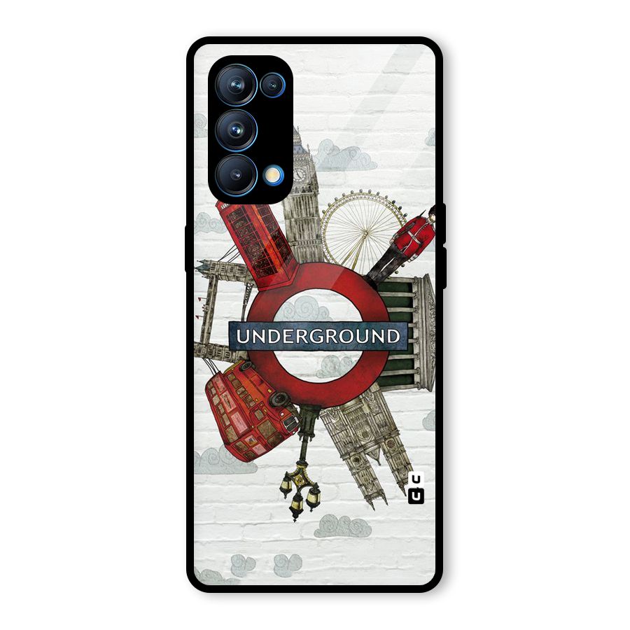 Underground Design Glass Back Case for Oppo Reno5 Pro 5G