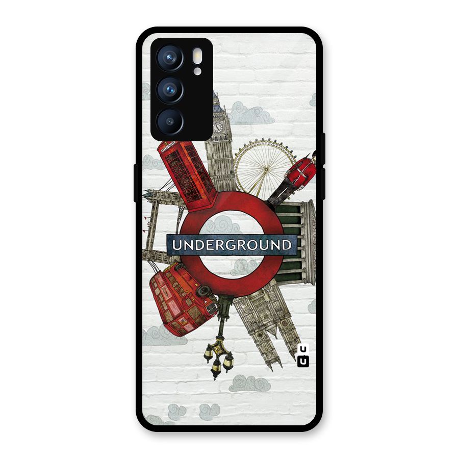 Underground Design Glass Back Case for Oppo Reno6 5G