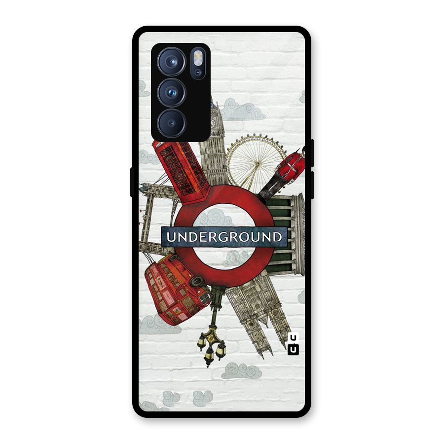 Underground Design Glass Back Case for Oppo Reno6 Pro 5G