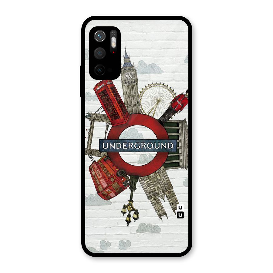 Underground Design Glass Back Case for Poco M3 Pro 5G