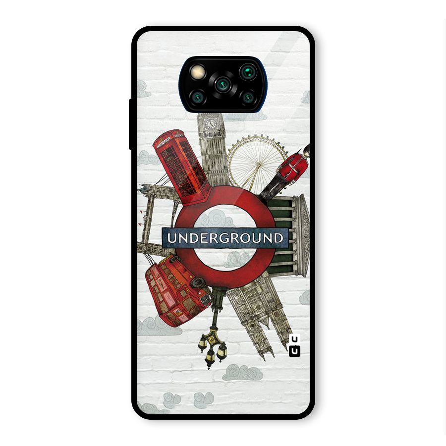 Underground Design Glass Back Case for Poco X3 Pro