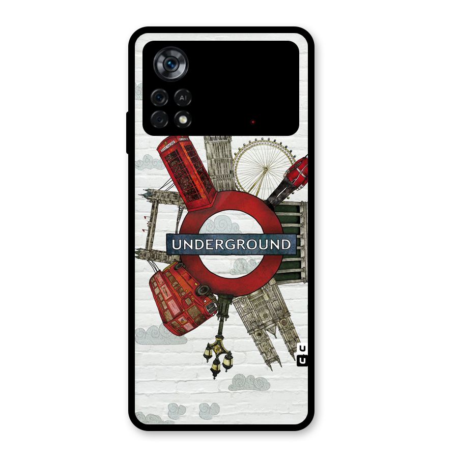 Underground Design Glass Back Case for Poco X4 Pro 5G