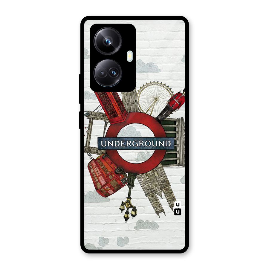 Underground Design Glass Back Case for Realme 10 Pro Plus