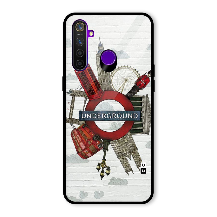 Underground Design Glass Back Case for Realme 5 Pro
