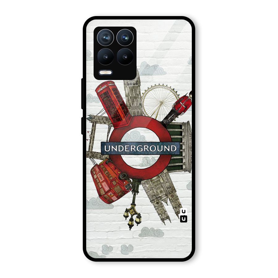 Underground Design Glass Back Case for Realme 8