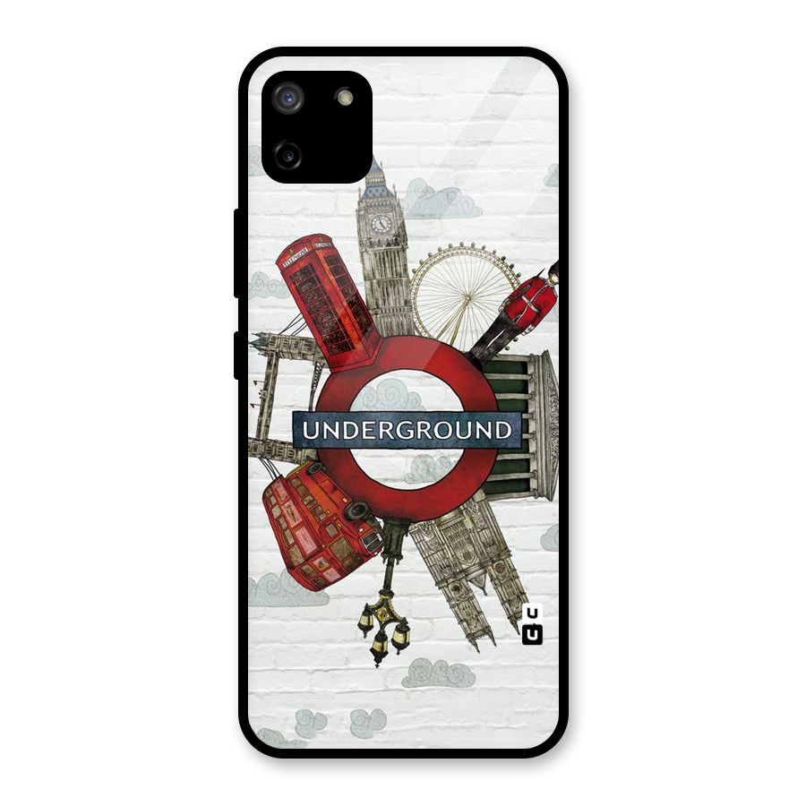 Underground Design Glass Back Case for Realme C11