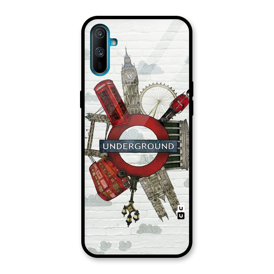 Underground Design Glass Back Case for Realme C3