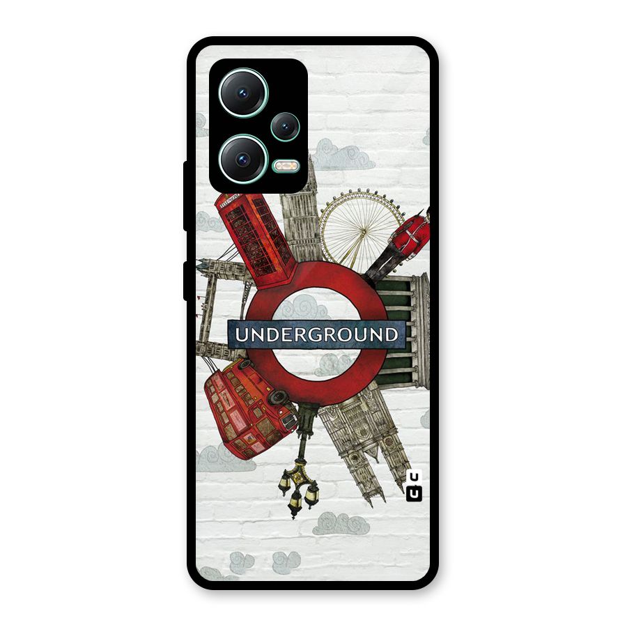 Underground Design Glass Back Case for Redmi Note 12 5G