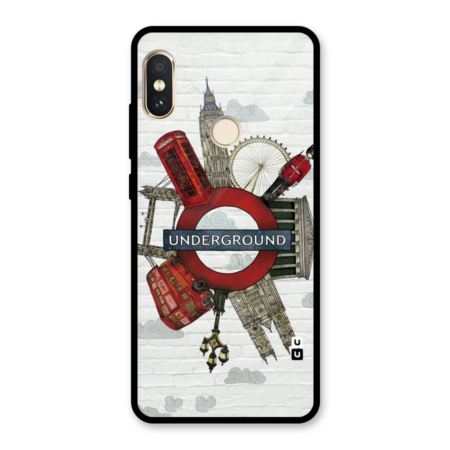 Underground Design Glass Back Case for Redmi Note 5 Pro