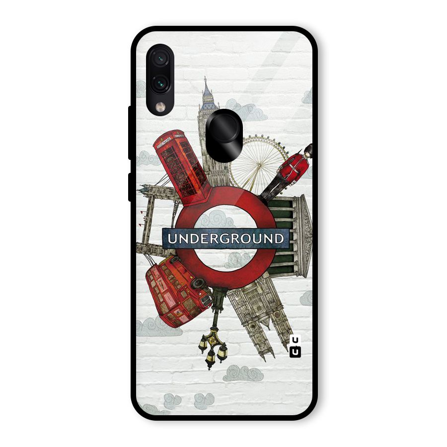Underground Design Glass Back Case for Redmi Note 7 Pro