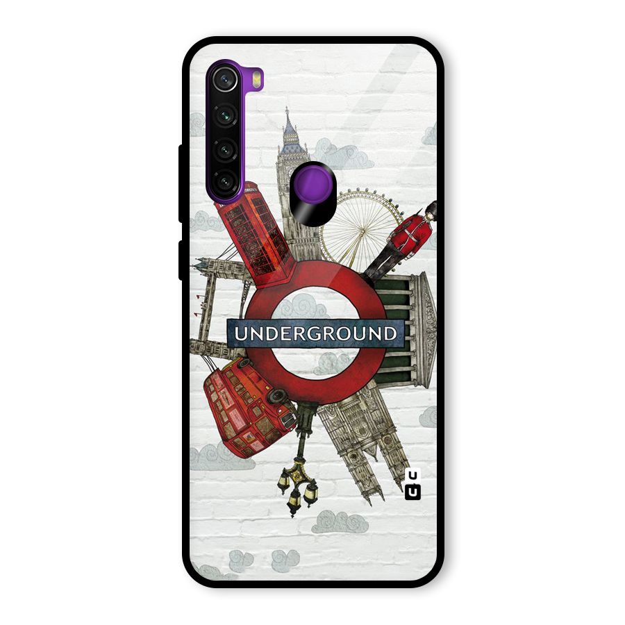 Underground Design Glass Back Case for Redmi Note 8