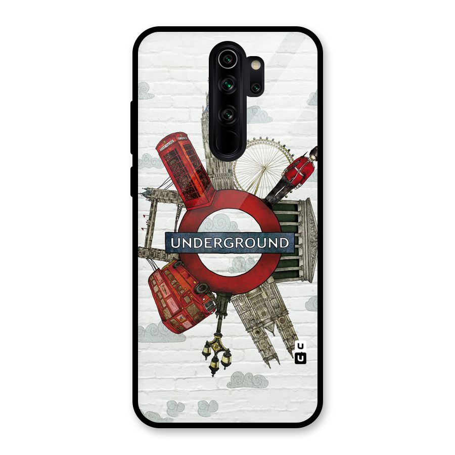 Underground Design Glass Back Case for Redmi Note 8 Pro